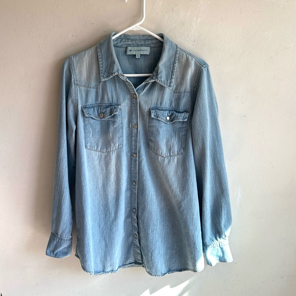 Tuckernuck Steele Snap Button Denim Chambray West… - image 8